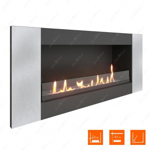 Биокамин SteelHeat LONG-V 900 XL стекло