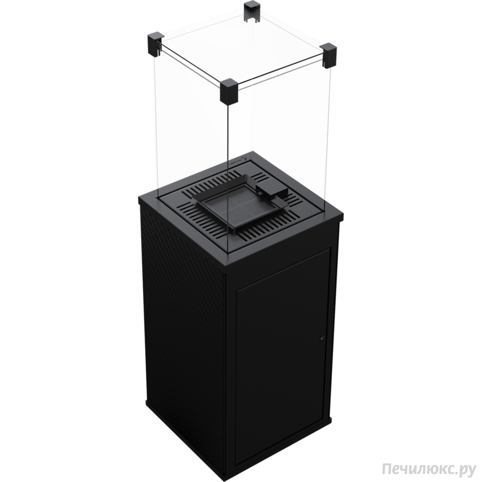 Газовый нагреватель Kratki PATIO Mini/M/G31/37Mbar/CZ/P, стекло, черное тиснение, с ручным управлением