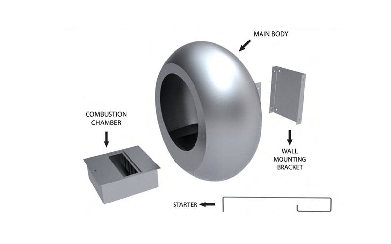 Настенный биокамин Cocoon Vellum Black по цене 154 300 руб.