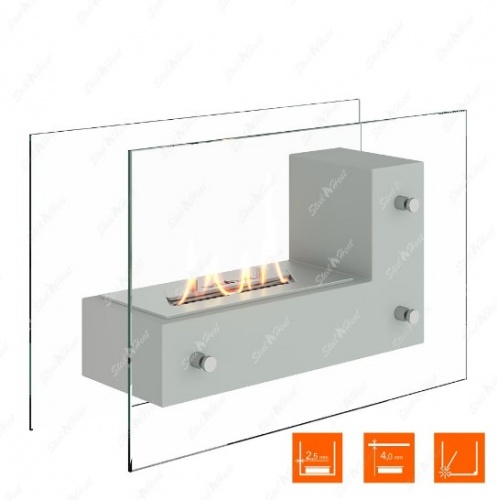 Биокамин напольный SteelHeat TETRISE 500 белый