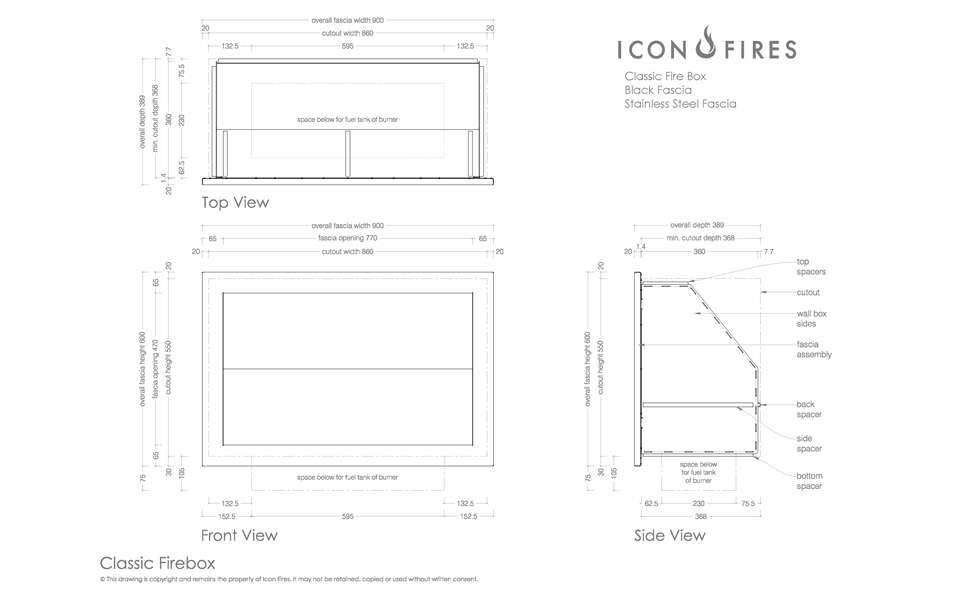 Встраиваемый биокамин CLASSIC FIREBOX Stainless Steel по цене 311 200 руб.