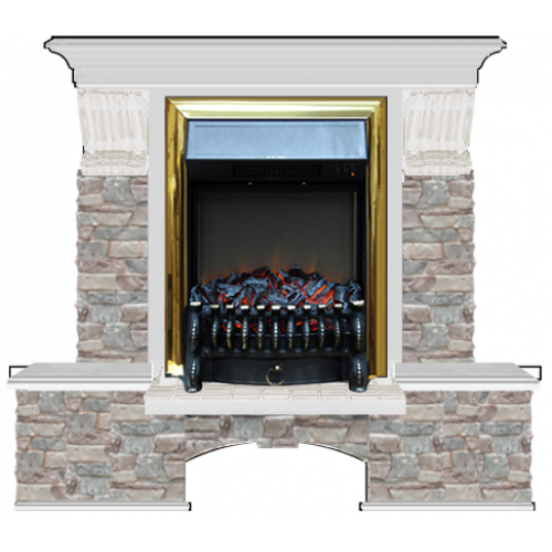 Бостон К Грот цветной (беленый дуб)+Fobos Brass