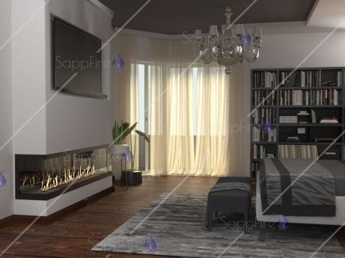 Встраиваемый торцевой очаг 800 SappFire