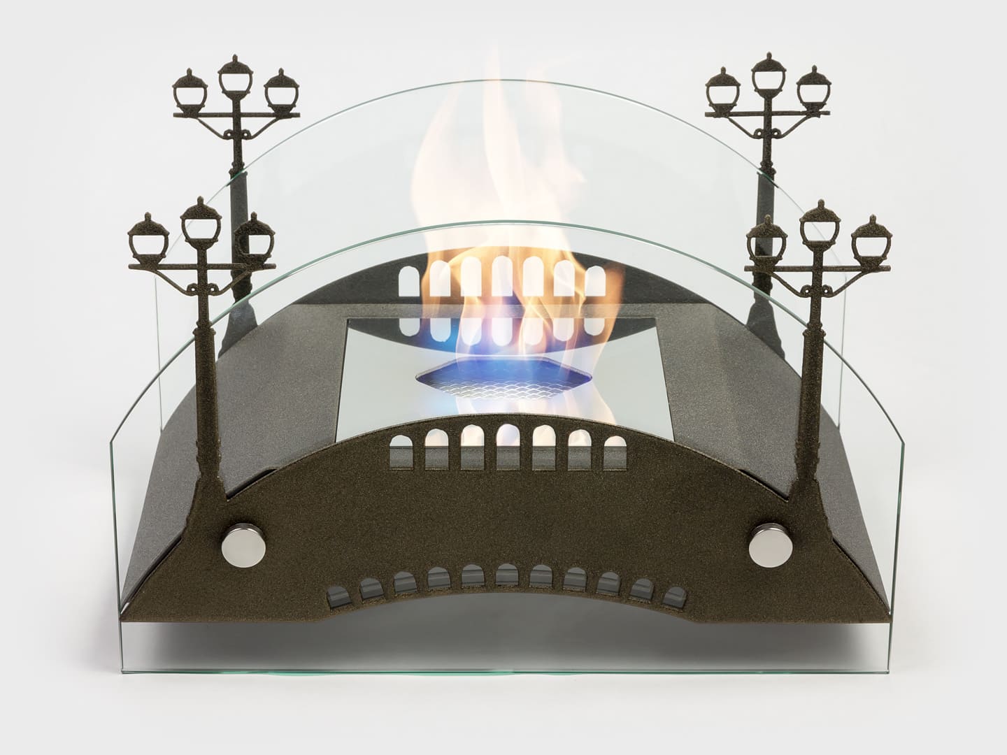Настольный биокамин Lux Fire "Пушкинский мост" M Бронза по цене 19 602 руб.