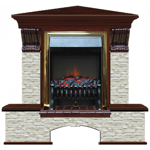 Бостон К Грот однотонный угловой (красное дерево)+Fobos Brass