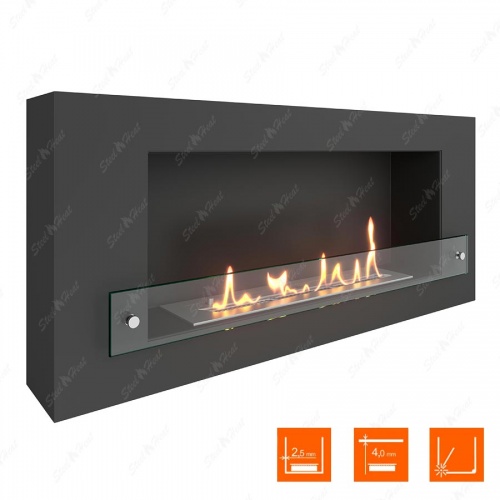 Биокамин SteelHeat WALL 900 стекло
