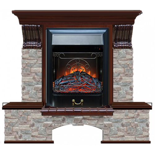 Бостон К Грот цветной (красное дерево)+Majestic Black