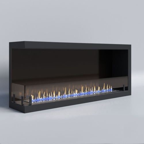 Биокамин "Русский огонь" Честер 1200 угловой левый с защитным и декоративным стеклом