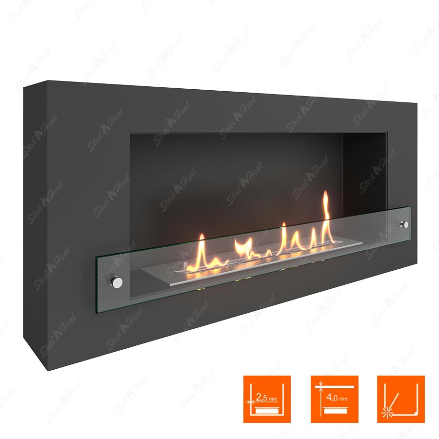 Биокамин SteelHeat WALL 900 стекло по цене 29 900 руб.