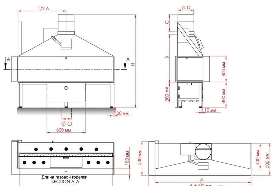 
Газовая топка Vero Design NI G6 H1 G