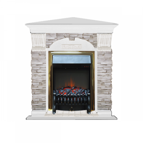 Арочный Мисхор угловой (белый)+Fobos Brass