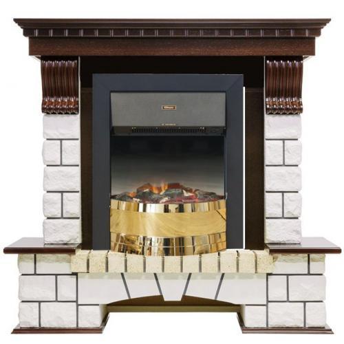 Pierre Luxe угловой белый (темный дуб)+Geneva Log