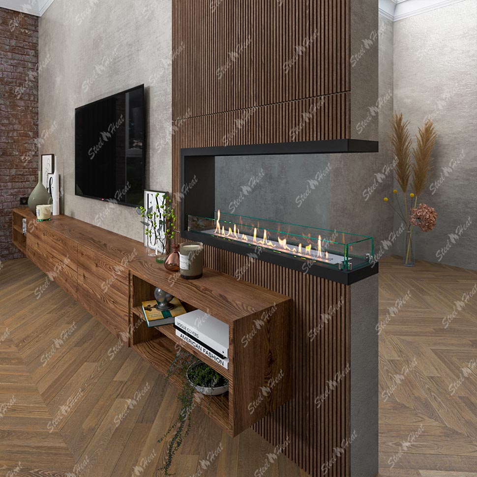 Биокамин торцевой SteelHeat Leader 1000 по цене 34 860 руб.