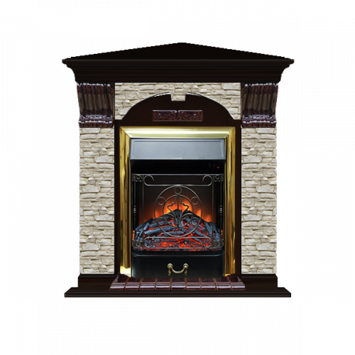 Арочный Грот однотонный угловой (венге)+Majestic Brass