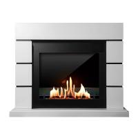 Биокамин в портале SteelHeat Alaska, стекло, стемалит