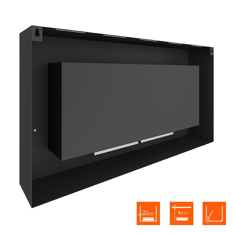 Биокамин SteelHeat WALL GRAND 1200 LITE черный, стекло, стемалит по цене 53 340 руб.