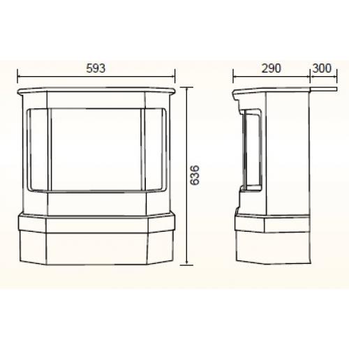Электрокамин EFP/C – 1000RC