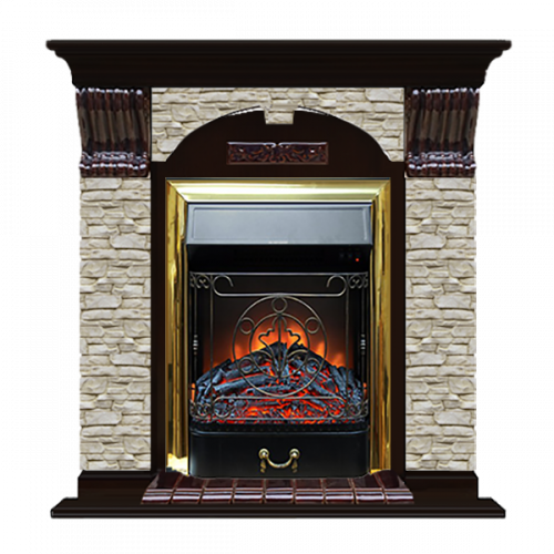 Арочный Грот однотонный (венге)+Majestic Brass