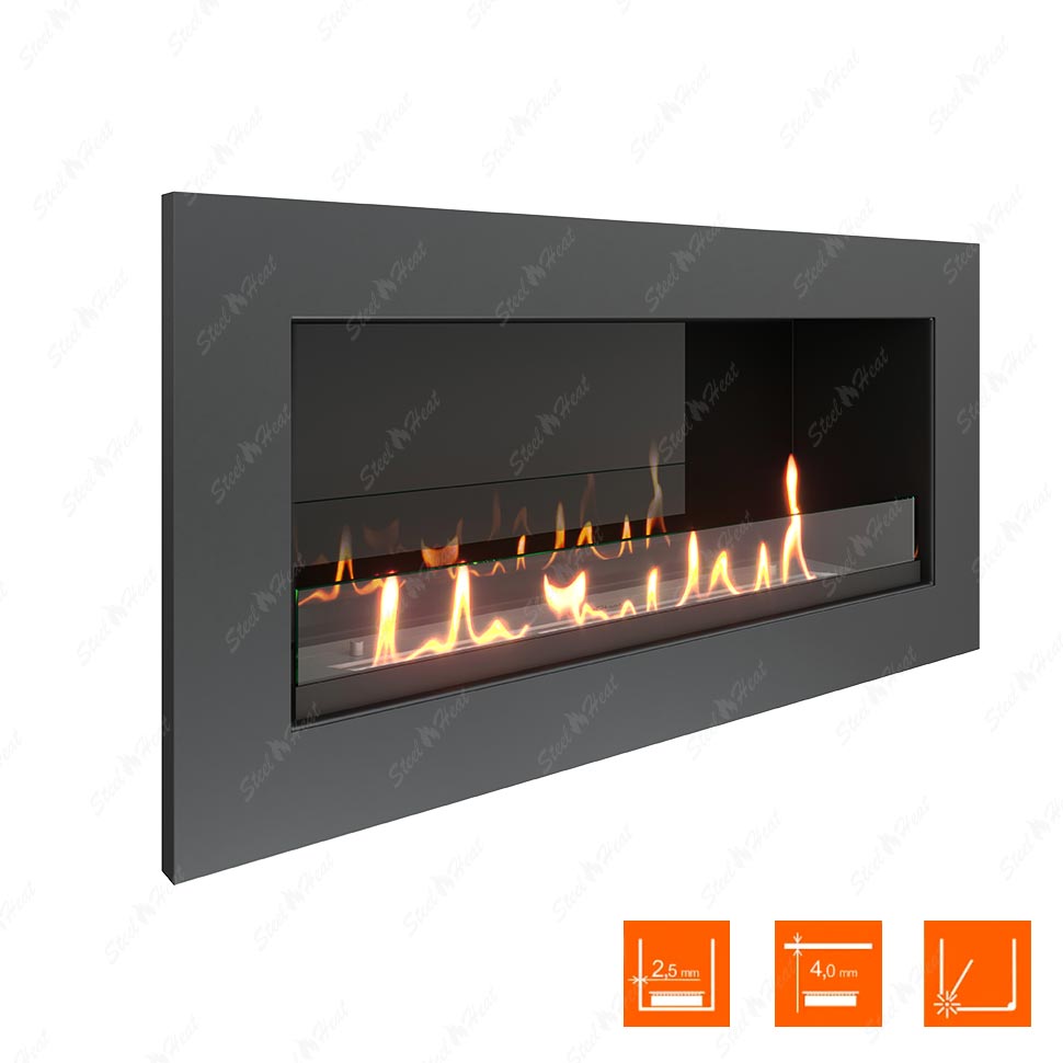 Биокамин SteelHeat ONE 800 XL стекло + стемалит по цене 38 496 руб.