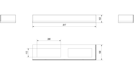Стекло декоративное для биокамина DELTA/P/900 по цене €195