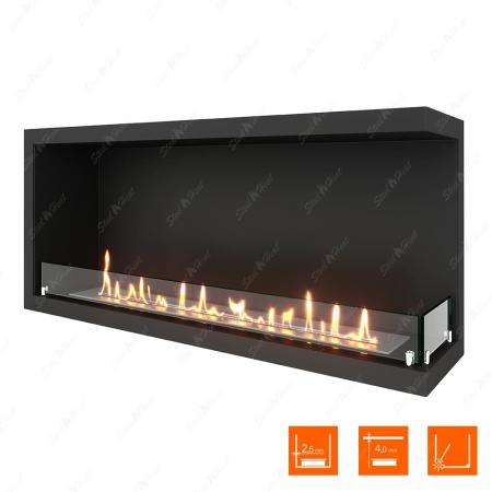 Биокамин угловой SteelHeat Leader 1100 правый стекло по цене 42 012 руб.