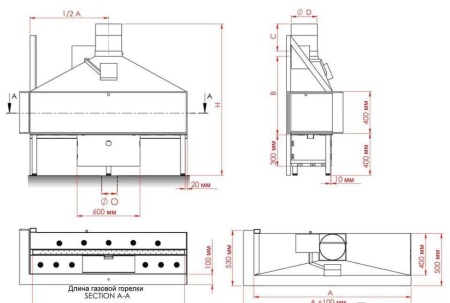 
Газовая топка Vero Design NI G6 H1
