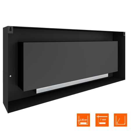 Биокамин SteelHeat WALL GRAND 1500 черный, стекло по цене 64 050 руб.