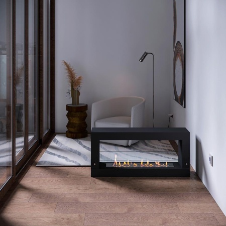 Биокамин SteelHeat WALL FRAME ONE 1000 черный, стекло по цене 59 850 руб.