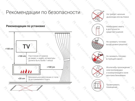 Встроенный биокамин Lux Fire Кабинет 810 М по цене 58 850 руб.