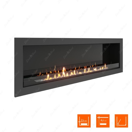 Биокамин SteelHeat ONE 1700 стекло + стемалит по цене 76 000 руб.