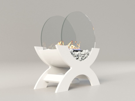 Биокамин "Русский огонь" Император белый по цене 21 800 руб.