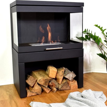 Напольный биокамин SteelHeat FAMILY черный по цене 142 000 руб.